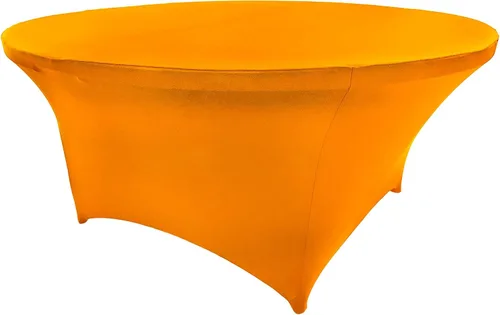 Vista 137 de Mantel de cóctel de elastano redondo de 24 pulgadas x 30 pulgadas de alto, color negro