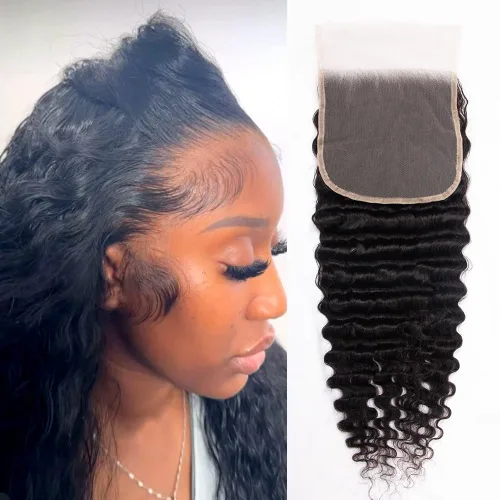 Vista 12 de 13x4 Frontal de encaje ondulado del cuerpo, frontal de encaje suizo transparente HD invisible prearrancado con cabello de nacimiento de grado 12A
