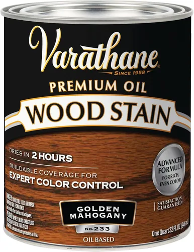 Vista 32 de 1 cuarto de galón Rust-Oleum Brands 211728H Gunstock Varathane - Tinte para madera interior a base de aceite (paquete de 2)
