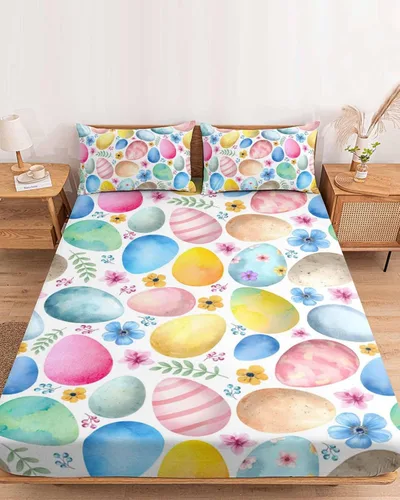 Vista 7 de Sábanas bajeras de bolsillo profundo de hasta 16 pulgadas, funda de colchón suave de Halloween con 1 funda de almohada decorativa para dormitorio