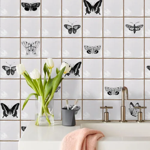 Vista 30 de Alwayspon Vinilo adhesivo efecto piedra, pegatinas para azulejos de pared autoadhesivas, protector antisalpicaduras para cocina y baño, T026