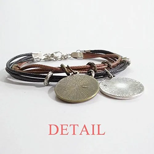 Vista 2 de DIYthinker Kazan Russia National Symbol Pattern Bracelet Rope Hand Chain Leather Princess Wristband