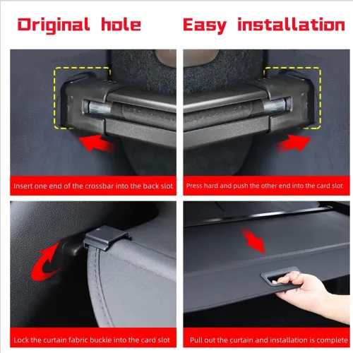 Vista 4 de Cubierta retráctil de lona para maletero trasero para Toyota Rav4 2014-2018