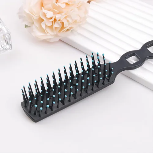Vista 4 de Cepillos de pelo a granel para personas sin hogar, paquete de 12 cepillos de pelo a granel para cabello rizado, ondulado, secado de pelo, Negro