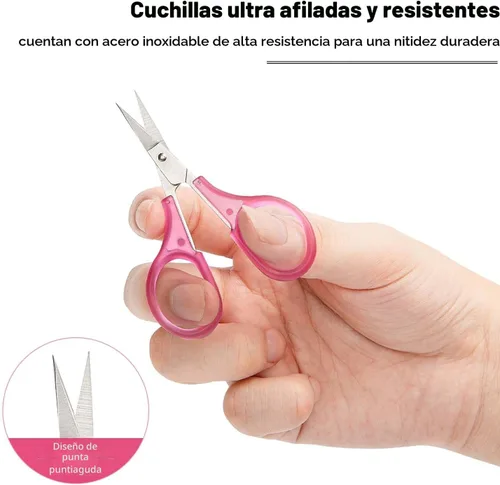 Vista 2 de SCAIKTIG Tijeras pequeñas para manualidades, tijeras de viaje pequeñas de 3 pulgadas que cumplen con la Tsa con tapa, tijeras afiladas para todo
