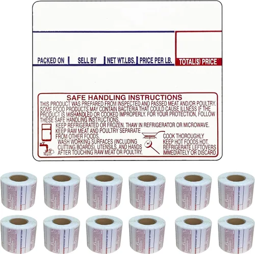 Vista 9 de VisionTechShop LST-801B, 58 x 40 mm (2.283" x 1.575"), UPC, 700 por rollo, 12 rollos/caja, en blanco