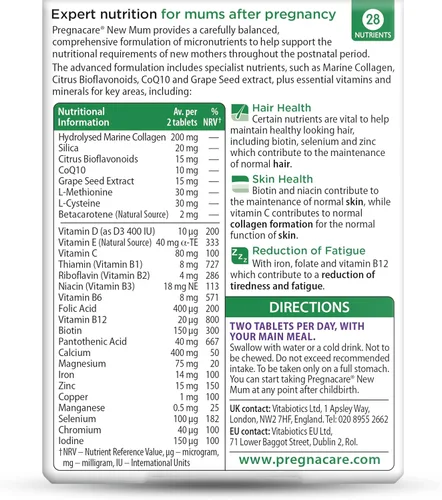 Vista 2 de Vitabiotics - Pregnacare - New Mum - 56 Tabletas
