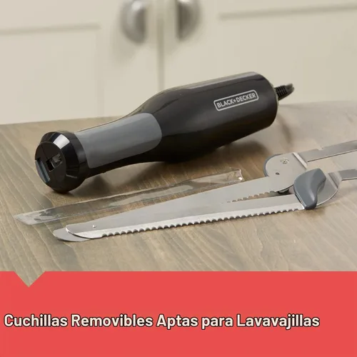 Vista 8 de Black+Decker Cuchillo eléctrico Comfort Grip con cuchillas de acero inoxidable de 7 pulgadas