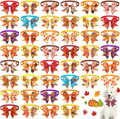 Vista 12 de Maitys 40 lazos y collares ajustables para perros de Halloween As the Pictures Show