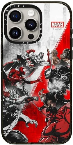 Vista 35 de CASETiFY Funda para iPhone Air, compatible con MagSafe Marvel VS CoLab Protección contra caídas de grado militar 4x de 8.2 pies Funda Capitán