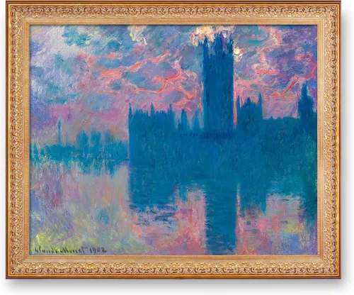 Vista 243 de A&T ARTWORK Antibes Seen from The Salis Gardens de Claude Monet Las Obras de Arte Clásico Mundial Reproducciones, Impresiones de Arte en Lienzo