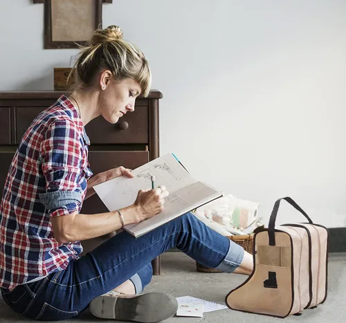 Vista 4 de WITERY Bolsa de zapatos para botas, organizador de viaje, cubo de almacenamiento, portátil, impermeable, organizador de bolsas para zapatos, bolsa