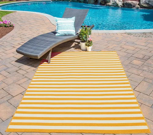 Vista 2 de Momeni Rugs Baja Collection - Alfombra de área, 1'8" x 3'7", amarillo