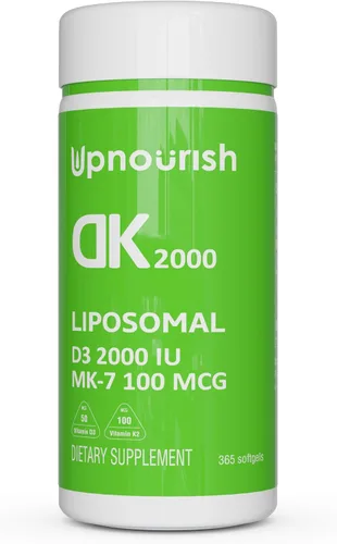 Vista 7 de UpNourish Vitamina K2 MK7 liposomal 180 mcg - 180 suplementos de vitamina K2 para mujeres y hombres - VIT K2 MK-7 con alta absorción