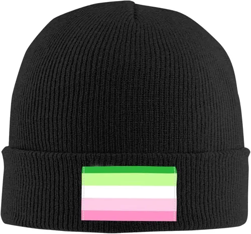 Vista 2 de Transgender Rainbow Pride Flag Thickened Warm High Elastic Knitted Woolen Hat African Style with Stylish Personality Print