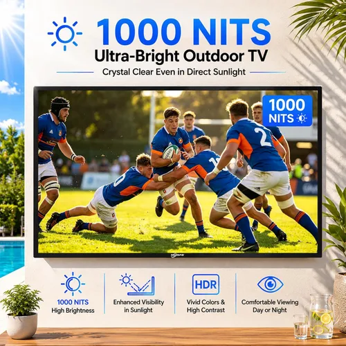 Vista 3 de 360SPB - TV exterior inteligente UHD de 55 pulgadas, televisor exterior