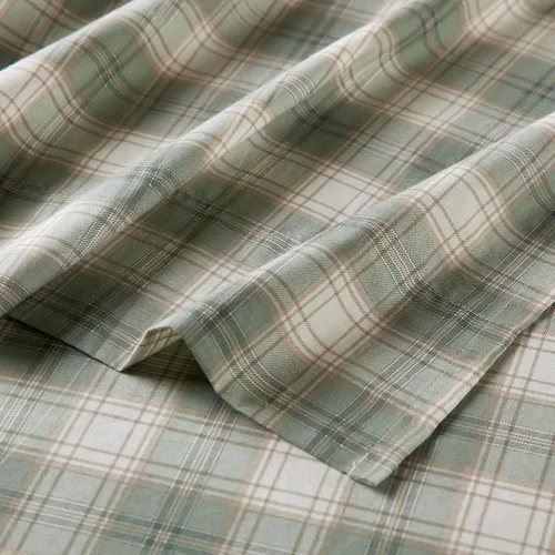 Vista 45 de Comfort Spaces Sábanas de percal 100% algodón, tamaño individual XL, 3 Adelia Gris