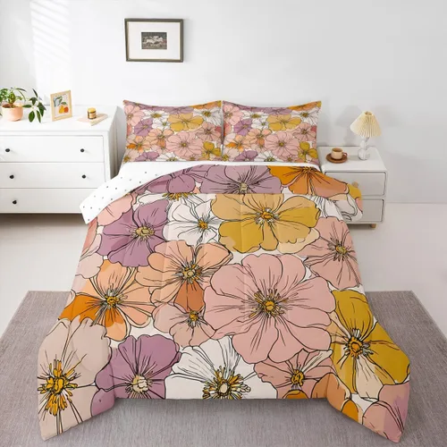 Vista 34 de Feelyou Lindo juego de ropa de cama de ajolote para niños y niñas tamaño twin, juego de edredón de salamandra para niños, mujeres y hombres, edredón