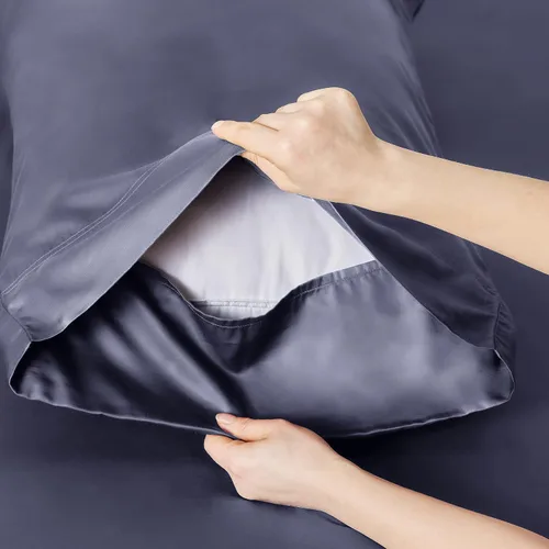 Vista 5 de Bedsure PureWoven 100% rayón derivado de bambú, sábanas de cama individual, 3 piezas