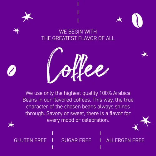 Vista 7 de Joffrey's Coffee - Angel's Kiss, tostado medio artesanal, granos de café arábica, sabor a crema de chocolate y coco, sin gluten, kosher, sin azúcar