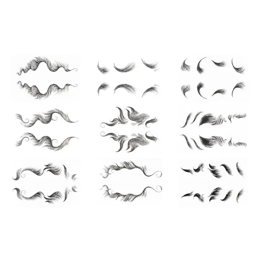 Vista 4 de Calcomanías para el cabello para mujer, calcomanías realistas de flequillo para línea de cabello alta y peinados de moda, calcomanía de línea