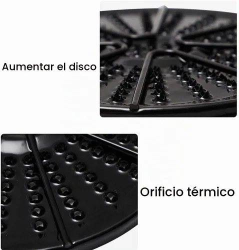 Vista 3 de Placa difusora de calor de hierro, placa de calor de conducción uniforme, anillo a fuego lento reductor de llama para estufa de gas, convertidor