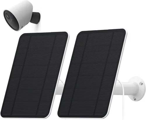 Vista 6 de Panel solar de 4 W compatible con cámara SimpliSafe para exteriores, incluye soporte de pared seguro, IP65 resistente a la intemperie, cable