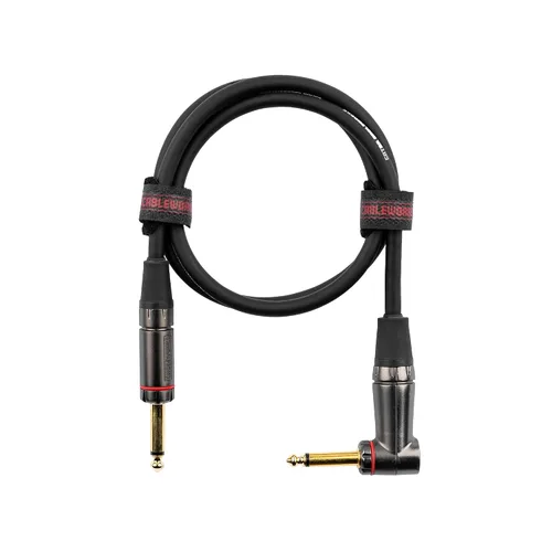 Vista 10 de Cableworks By Gator Cases Headliner Series Premium 3 pies recto a ángulo recto cable para instrumentos de guitarra (GCWH-INS-03RA)