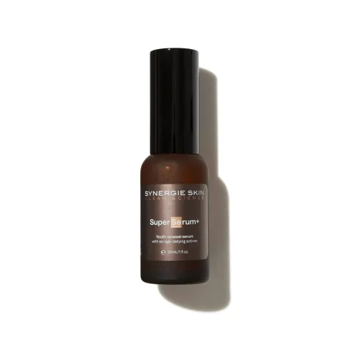 Vista 2 de Synergie Skin SuperSerum+ Suero antiedad, estimula el colágeno, complementa los inyectables antiarrugas, suero facial para mujeres y hombres, 1.0 fl