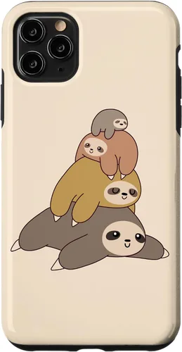 Vista 13 de Sloth Stack Cartoon Graphic Design Cute Doodle Phone Case for iPhone 17