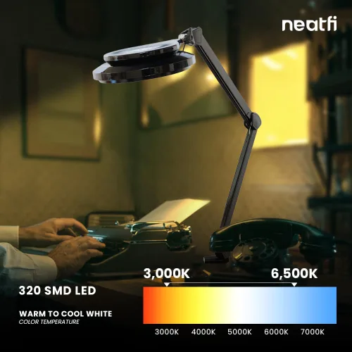 Vista 3 de Neatfi Lámpara de escritorio LED 3,000 lúmenes 30 W 320 LED SMD Regulable Temperatura de color de 3000K a 6500K Luz de escritorio