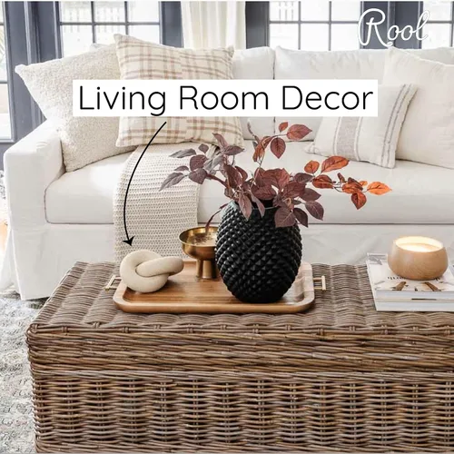 Vista 5 de Rool Coffee Table Decor Bookshelf Decor Accents Wood Knot Decor Chain Link Mesa de consola para decoración del hogar, artículos decorativos, sala