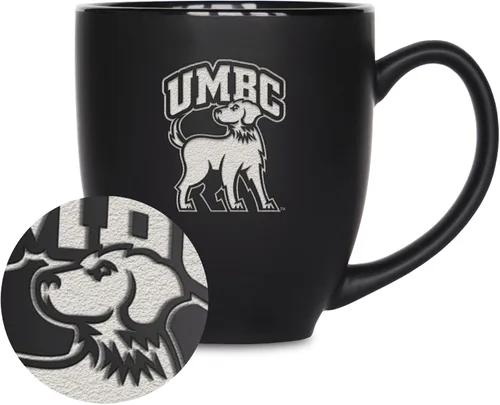 Vista 405 de Rico Industries - Taza de cerámica mate negra con grabado láser estándar de 15oz para NCAA (escuelas T & U) - Para bebidas calientes o frías