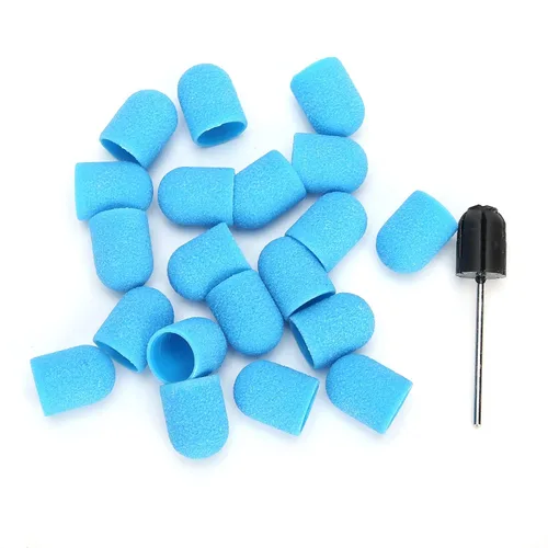 Vista 2 de Brocas de taladro de uñas, banda de lijado de uñas, broca para manicura, pedicura, pulido de uñas, rebabas, uso en salón de belleza, juego de lijado