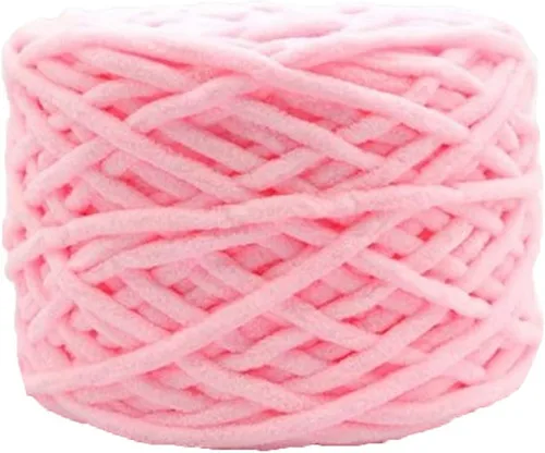 Vista 24 de Hilo de felpilla grueso y esponjoso, color negro, grueso, lavable, suave y cálido, hilo de punto a mano, hilo accesorio, 5.64 oz