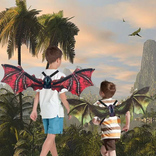 Vista 5 de KYWYOYOU Disfraz de alas de dragón para niños