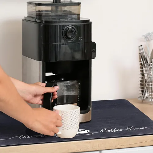 Vista 3 de 2 tapetes para cafetera, 16 x 24 pulgadas, lavables, accesorios para cafetera, absorbente de manchas, tapete de encimera de cocina para encimeras