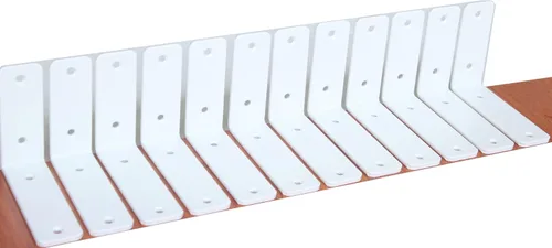 Vista 68 de Paquete de 2 soportes de estante en L de 6 pulgadas de largo x 4 pulgadas de alto x 1.5 pulgadas de ancho, 5 mm de grosor, soportes de estante