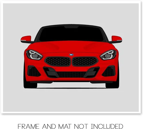 Vista 2 de Custom Car Posters Handmade Poster compatible with BMW Z4 G29 (2018-Present) Print Wall Art Décor - 8x10 Metallic Print (Unframed)