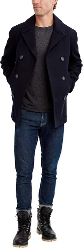 Vista 9 de Nautica Men's Wool Blend Peacoat – Double-Breasted Winter Coat, Regular, Big & Tall Sizes