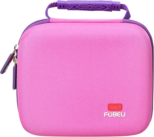 Vista 5 de FBLFOBELI Estuche rígido de transporte EVA compatible con LeapFrog Fridge Phonics juego de letras magnéticas (rosa)