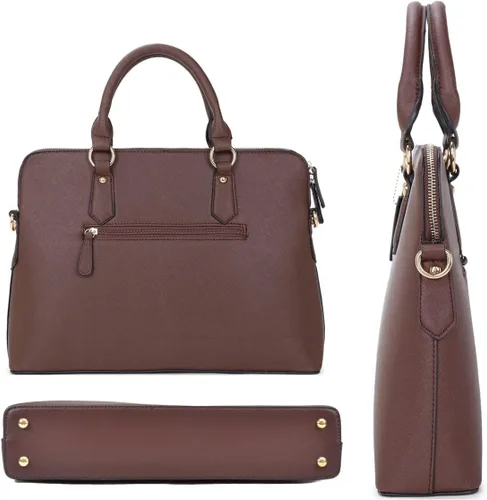 Vista 2 de Dasein Bolsos de mano de dos tonos para mujer, bolso de trabajo de hombro