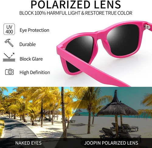 Vista 3 de Joopin Gafas de sol cuadradas polarizadas con protección UV para hombre y mujer