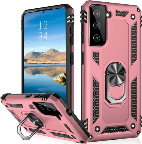 Vista 36 de IKAZZ Funda para Galaxy S21, Grado Militar Resistente a Golpes de Servicio Pesado Cubierta Protectora para Teléfono Pasa Prueba de Caída de 16 pies