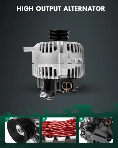 Vista 5 de SCITOO Alternador de alto rendimiento 120Amp CW S6 2.7L Reemplazo para Hyundai Tiburon Tucson Santa Fe 2005-2009, para Kia Sportage Optima 2005-2010