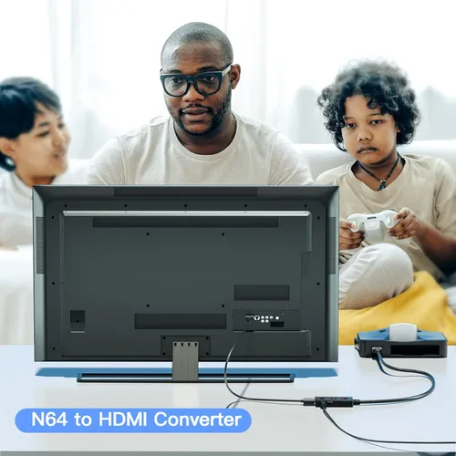 Vista 5 de Convertidor N64 a HDMI, compatible con 4 316 interruptor de relación 9, cable HDMI para N64, cable conversor Nintendo 64 a HDMI compatible