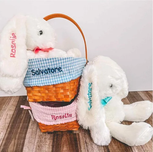 Vista 6 de DIBSIES Conejo Hoppity Floppity personalizado de 18 pulgadas (Azul)