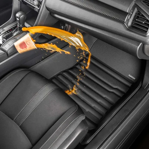 Vista 5 de TuxMat - para Ford Explorer de 6 plazas, modelos 2020-2026 - Alfombrillas personalizadas para auto - Cobertura máxima, para todo tipo de clima