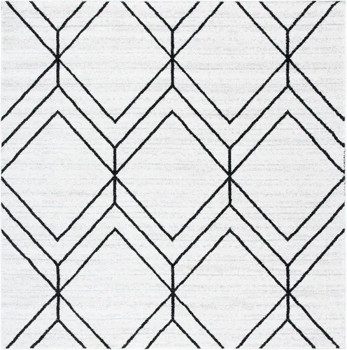 Vista 87 de SAFAVIEH Adirondack Collection - Alfombra decorativa, 2 x 3 pies, color negro y marfil, diseño geométrico moderno, no desprende pelusa y de fácil