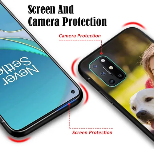 Vista 6 de Funda personalizada para OnePlus 8T con nombre de foto y texto, personalizado One Plus 8 T para teléfono móvil/smartphone/teléfono móvil/teléfono
